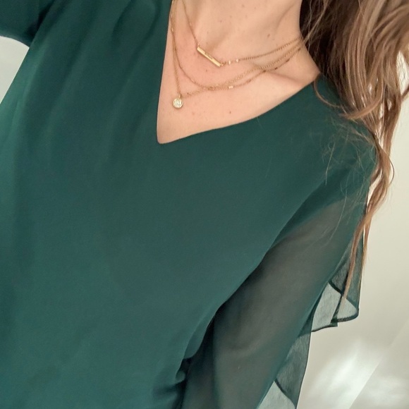 Calvin Klein ruffle sleeve top - Picture 2 of 6